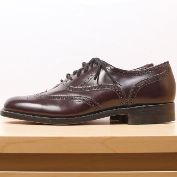 VTG NWOB Dack's Wingtip Oxford Brogue Men's Shoe 8.5 D Oxblood 🇨🇦 Calfskin - Picture 2 of 8